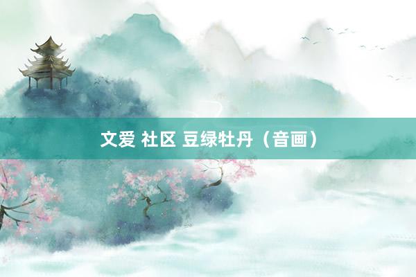 文爱 社区 豆绿牡丹（音画）