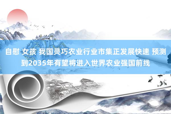 自慰 女孩 我国灵巧农业行业市集正发展快速 预测到2035年有望将进入世界农业强国前线